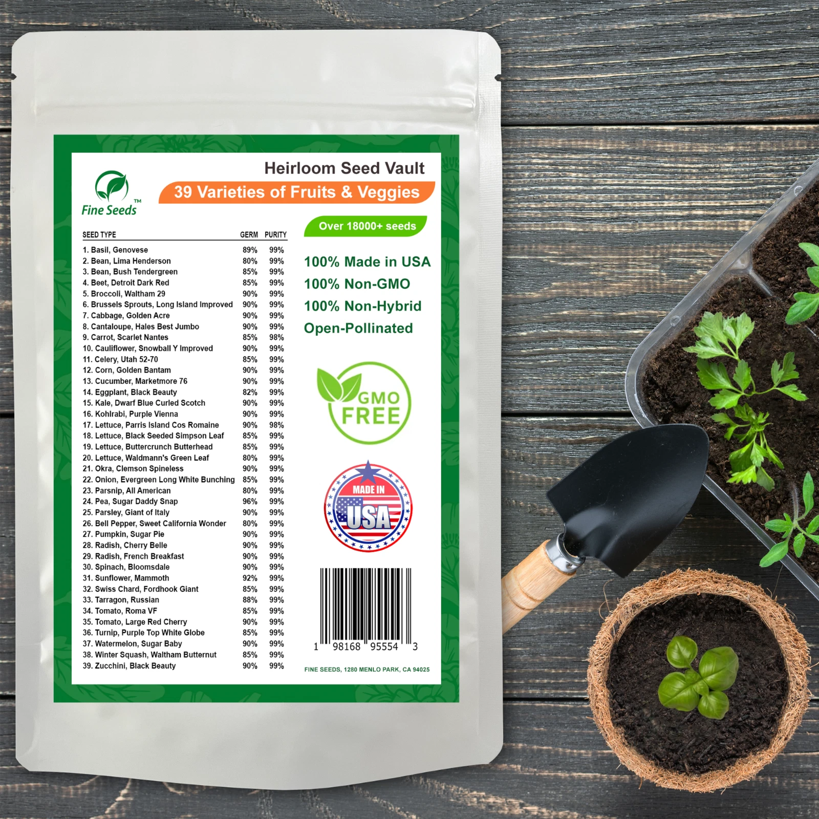 Heirloom Vegetable Seeds Survival Garden Kit - Over 18,000 Seeds, 39 Varieties - Image 5